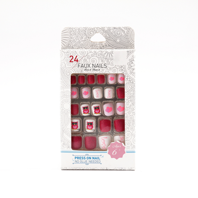 OEM Glitter Heart Press On Nail Designs Manufacturer