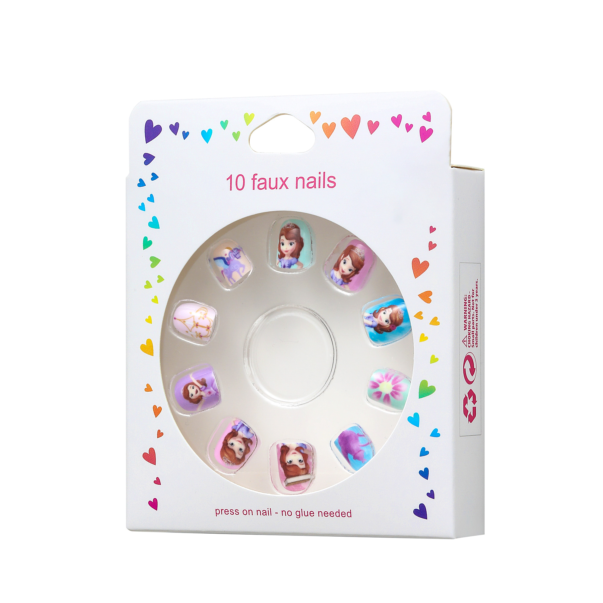 OEM Mini 12pcs Kid Press On Nails Disney Princess Nail Designs Manufacturer